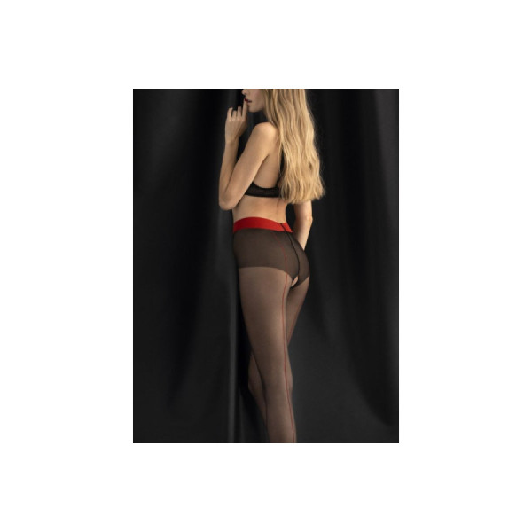 Firelight Collants 20 DEN - Noir et rouge